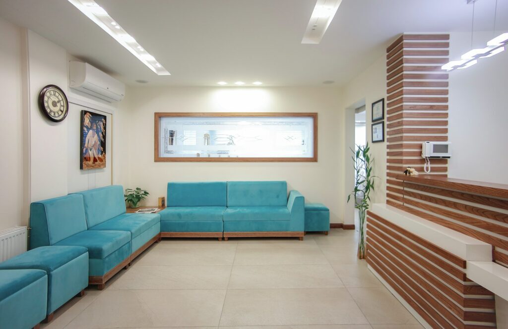 Medical office waiting area cleaned and disinfected by TrueGleam Cleaning in Odessa TX